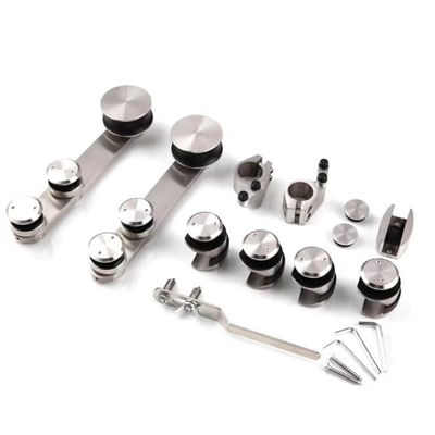 Бесрамочный стеклянный душевой зал Rolling Barn Sliding Door Track Hardware Kit с акриловой подножкой