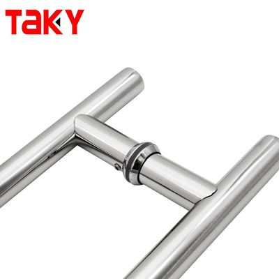 16 "тяжелая H-образная дверная ручка для двухсторонних хромных подталкивающих дверей