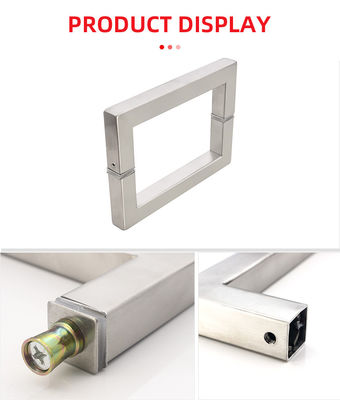 TK-H002 OEM/ODM Нержавеющая сталь стеклянная ручка для стеклянных дверей обратно к обратно квадратной трубы
