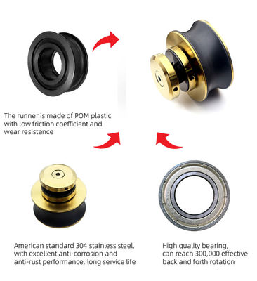 Оптовый комплект фурнитуры для раздвижной безрамной стеклянной двери из нержавеющей стали