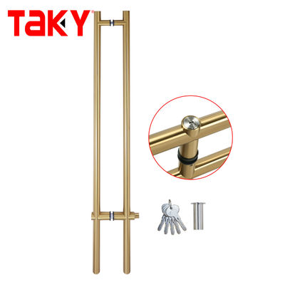 Luxury H Type Stainless Steel Entrance без рамы дверные ручки запираемые стеклянные ручки