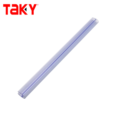 Прозрачный ПВХ дверной уплотнитель для душевых 10 мм Прозрачный черный