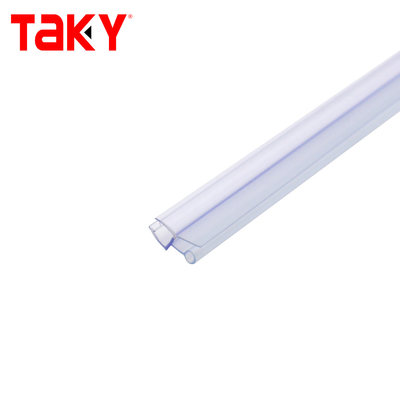 Бескаркасная уплотнительная полоса для нижней части душевой двери из ПВХ, 10 мм, прозрачная