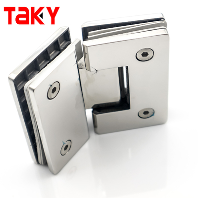 Петля для душевой двери 135 градусов, квадратная стеклянная перегородка, самозакрывающаяся