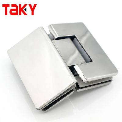 Петля для душевой двери 135 градусов, квадратная стеклянная перегородка, самозакрывающаяся