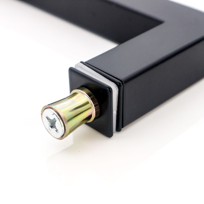 Заводская ручка для стеклянной двери из нержавеющей стали 304, матовый черный цвет, квадратная труба