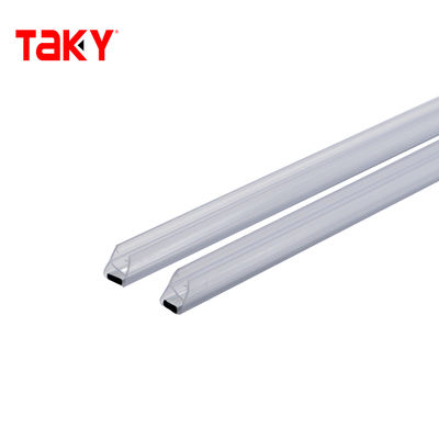 Стеклянная дверь. Рамка для использования с ПВХ-уплотнением. Защитная нижняя водонепроницаемая уплотнительная лента.