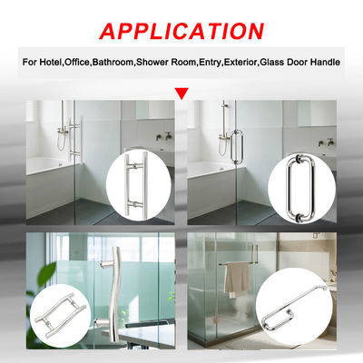 OEM/ODM Stainless Steel Shower Door Handle Back to Back square Tube Glass Door Handle