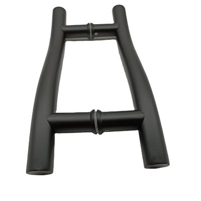 Хорошая цена Ручки двери окна 8 дюймов Черное стекло Ручка двери в хроме Окончание 304 нержавеющей стали онлайн