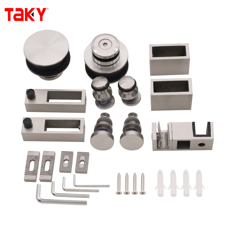 Горячие продажи беспристрастные аксессуары для душевой комнаты Установка комплекта Spliting Glass Door System