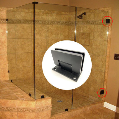 Хорошая цена 304 нержавеющая сталь Мат Черный 90 градусов Душевой дверной петли для квадратного внешнего вида стиль онлайн