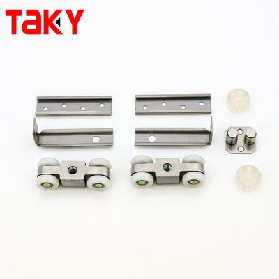 Хорошая цена Двойной мягкий закрывающий 8 колес скользящие двери шкив для тихого и гладкого шкафа скольжения онлайн