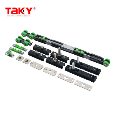 Хорошая цена Сдвижное гардеробное колесо оборудование Долговечность двойная мягкая закрывающаяся дверь шкивка амортизаторы ролики онлайн