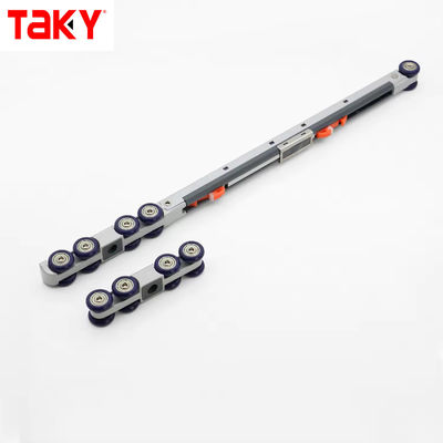 Хорошая цена Мебель Двойная мягкая закрывающаяся 8 колесная раздвижная дверь с современным традиционным колесом онлайн