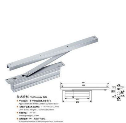 Хорошая цена Современный дизайн гостиницы 85 кг Огнестойкость 2 регулируемые скорости Гидравлическая Скрытая пружина Деревянный скрытый дверной замок онлайн