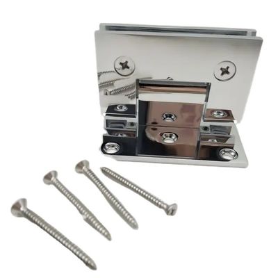 Хорошая цена Массивная латунь отбор ванной стеклянной дверной скобки Душевая дверная петля для фиксированного стекла 10-12 мм онлайн