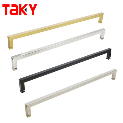 6-14 мм стеклянная толщина стальная квадратная форма L большая стеклянная дверь с двумя ручками