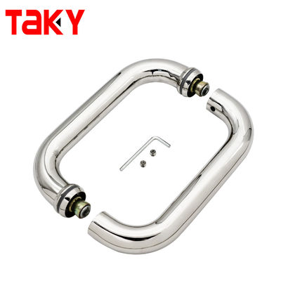 Хорошая цена Прочные алюминиевые двусторонние стеклянные дверные ручки для наружных дверей онлайн