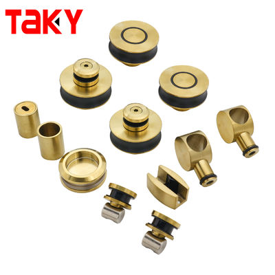 Хорошая цена Высококачественный безрамочный цинковый сплав Сдвижная стеклянная дверь оборудование душевая дверь оборудование комплект онлайн