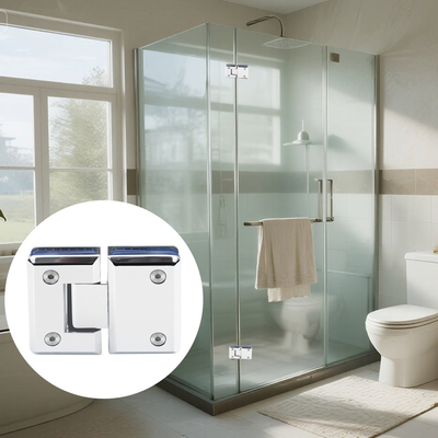 Петля для душевой двери из нержавеющей стали на 180 градусов для стекла 8-12 мм