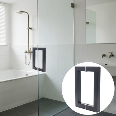 Хорошая цена Заводская ручка для стеклянной двери из нержавеющей стали 304, матовый черный цвет, квадратная труба онлайн