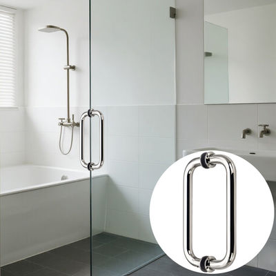 Хорошая цена Нержавеющая сталь 304 Электроплавированная серебряная круглая трубка Сдвижная стеклянная дверная ручка онлайн