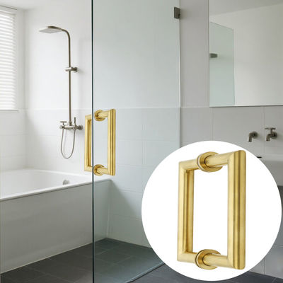 Хорошая цена Металлическая круглая трубка квадратная Главная стеклянная дверь Золотая ручка онлайн