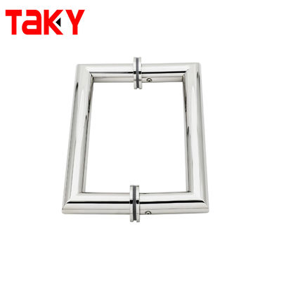 SS304 Нержавеющая сталь стеклянная дверь тянуть ручку с 203 * 203 * 19 * 1,0 мм Размер и современный дизайн для душа и ванной комнаты