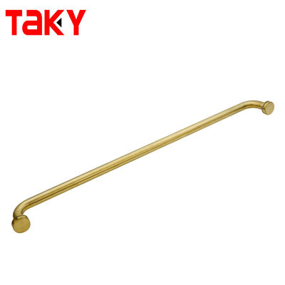 Хорошая цена Новый стиль, золотой вешалка для полотенец, односторонняя стеклянная дверная ручка для душа из нержавеющей стали онлайн