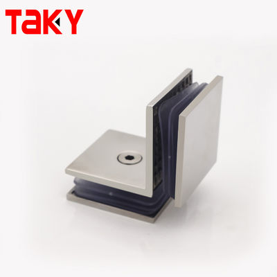 Хорошая цена Заводской производитель 90-градусный зажим для стеклянных перил, двойной зажим для стеклянных дверей онлайн