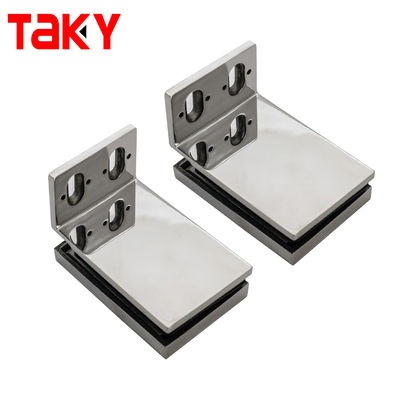 Полированная стеклянная петля для душевой кабины под углом 90 градусов для стекла толщиной 8-12 мм, изготовлена из цельной латуни