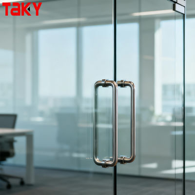 Современный вешалка для полотенец, безрамная, из нержавеющей стали, стеклянная дверная ручка для душа