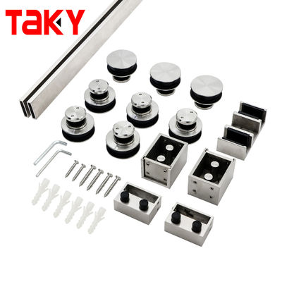 Современная стеклянная фурнитура из закаленного стекла, дверная система из нержавеющей стали, безрамная фурнитура для раздвижных дверей для душа