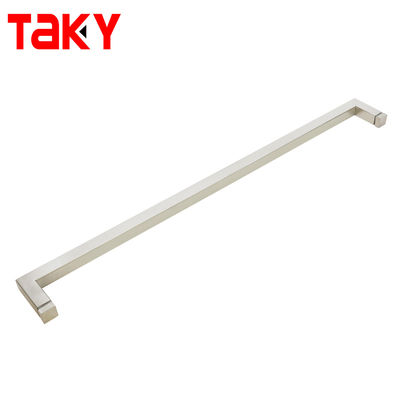 Хорошая цена Stainless Steel Shower Room Door Pull Handle Back to Back Towel bar Sliding Glass Door Handle онлайн