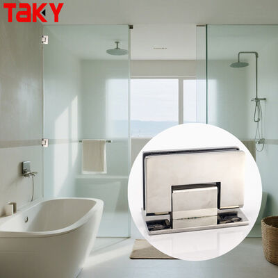 Хорошая цена Петля для душевой кабины из нержавеющей стали с креплением к стене под углом 90 градусов для стеклянных дверей толщиной 8-12 мм онлайн