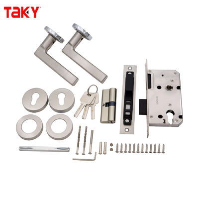 Хорошая цена Современный дизайн L-образные дверные ручки из нержавеющей стали с запирающейся внутренней деревянной дверной ручкой онлайн