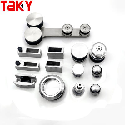 304 нержавеющая сталь без рамы душевой двери оборудование комплект с 80-120 кг грузоподъемности и молчаливый шкив