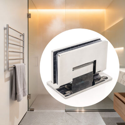 Хорошая цена Нержавеющая сталь 90 градусов стеклянный душ шестерени для 8-12 мм стеклянных дверей с полированной отделкой онлайн