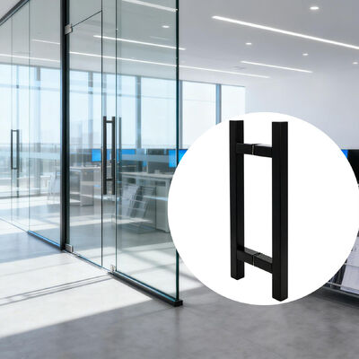 Хорошая цена Двухтактная дверная ручка из нержавеющей стали, современный дизайн коммерческого класса, форма h для гостиницы онлайн