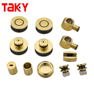 High Quality Frameless Satin Gold Sliding Door Fitting Shower Door Hardware Kit