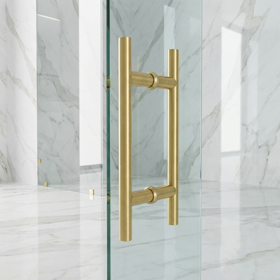 Easy Install Stainless Steel Tube Door Handle Mirror Finish Long Push Pull Handle